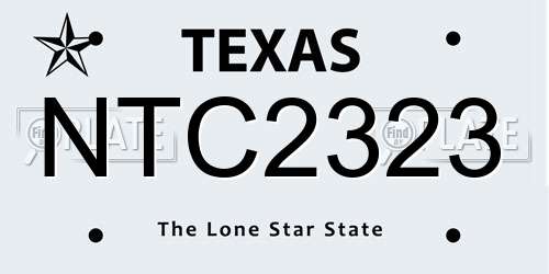 NTC2323 Texas License Plate
