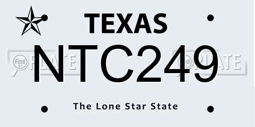 NTC249 Texas License Plate