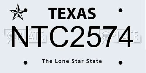 NTC2574 Texas License Plate