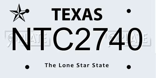 NTC2740 Texas License Plate