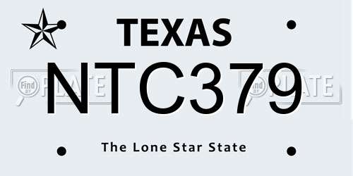 NTC379 Texas License Plate