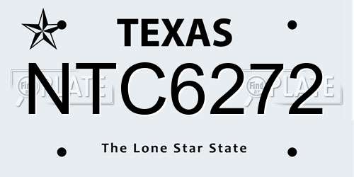NTC6272 Texas License Plate