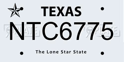 NTC6775 Texas License Plate