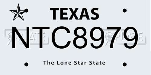 NTC8979 Texas License Plate
