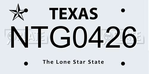 NTG0426 Texas License Plate