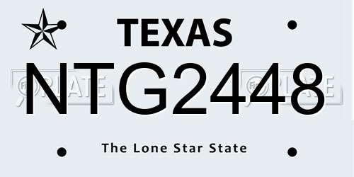 NTG2448 Texas License Plate