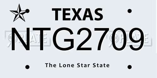 NTG2709 Texas License Plate