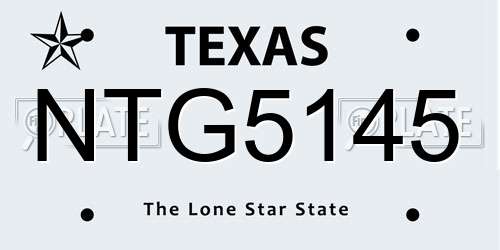 NTG5145 Texas License Plate
