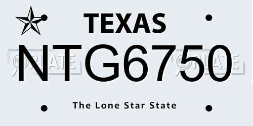 NTG6750 Texas License Plate