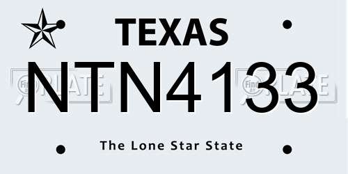 NTN4133 Texas License Plate