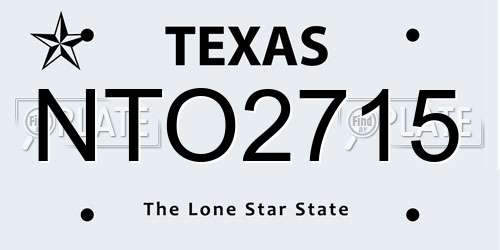 NTO2715 Texas License Plate