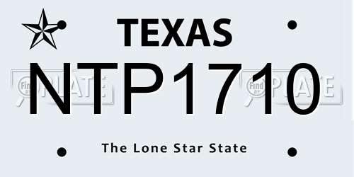 NTP1710 Texas License Plate