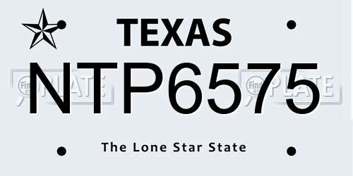 NTP6575 Texas License Plate