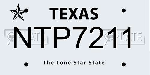 NTP7211 Texas License Plate