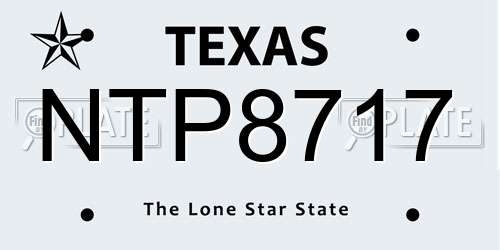 NTP8717 Texas License Plate