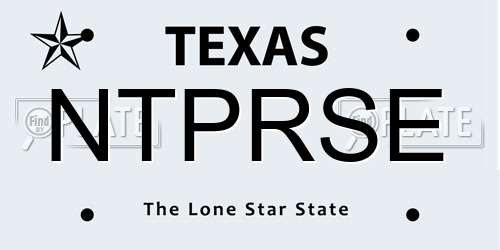NTPRSE Texas License Plate