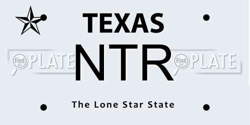 NTR Texas License Plate