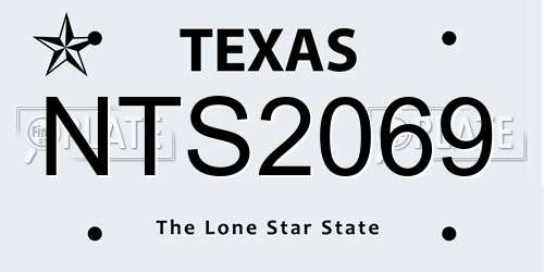 NTS2069 Texas License Plate