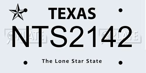 NTS2142 Texas License Plate