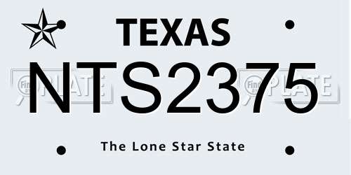 NTS2375 Texas License Plate