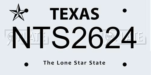 NTS2624 Texas License Plate