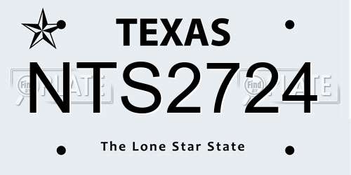 NTS2724 Texas License Plate