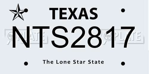 NTS2817 Texas License Plate