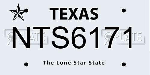 NTS6171 Texas License Plate