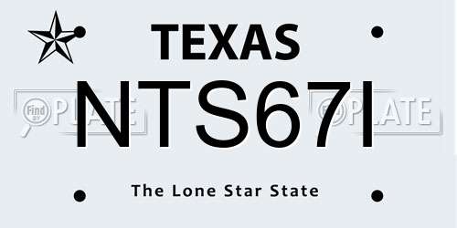 NTS67I Texas License Plate