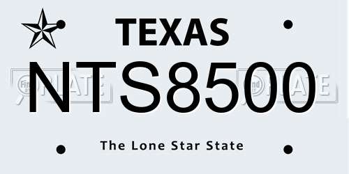 NTS8500 Texas License Plate