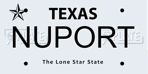 NUPORT Texas License Plate
