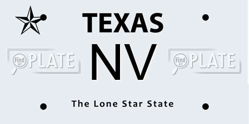 NV Texas License Plate