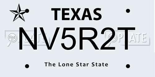 NV5R2T Texas License Plate