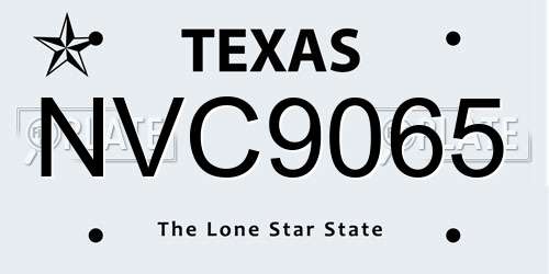 NVC9065 Texas License Plate