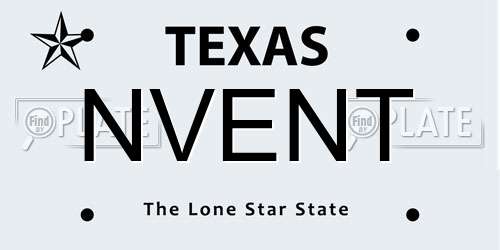 NVENT Texas License Plate
