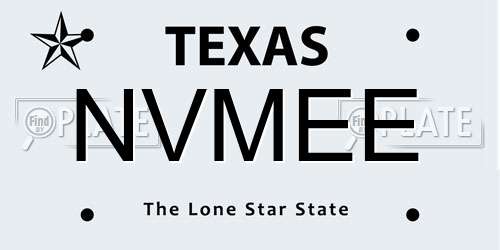 NVMEE Texas License Plate