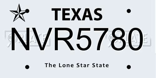 NVR5780 Texas License Plate