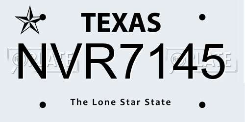 NVR7145 Texas License Plate