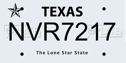 NVR7217 Texas License Plate