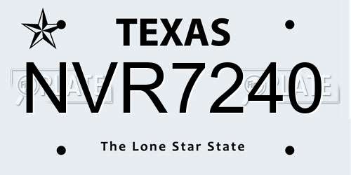 NVR7240 Texas License Plate