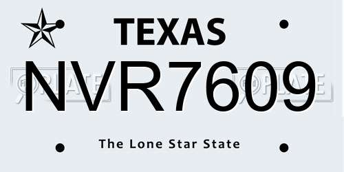 NVR7609 Texas License Plate