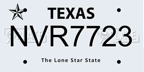 NVR7723 Texas License Plate