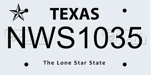 NWS1035 Texas License Plate
