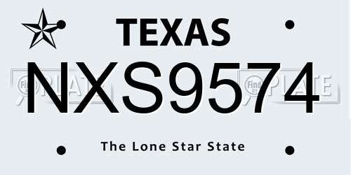 NXS9574 Texas License Plate