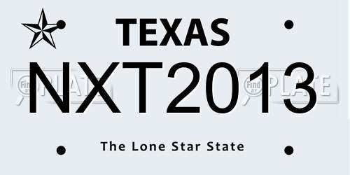 NXT2013 Texas License Plate