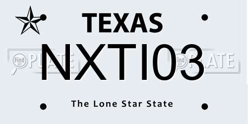 NXTI03 Texas License Plate
