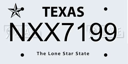 NXX7199 Texas License Plate