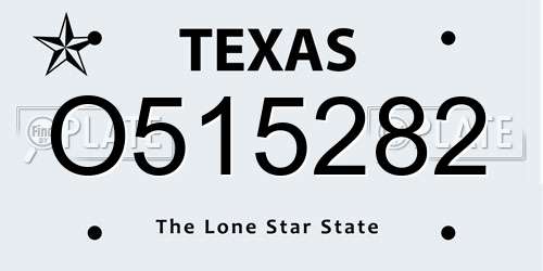 O515282 Texas License Plate