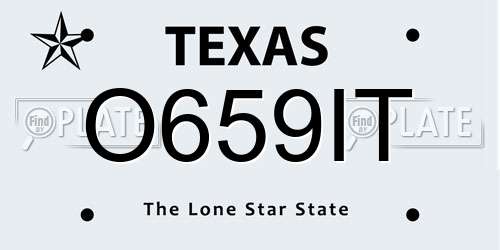 O659IT Texas License Plate
