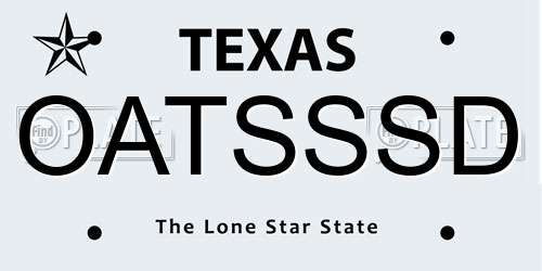 OATSSSD Texas License Plate